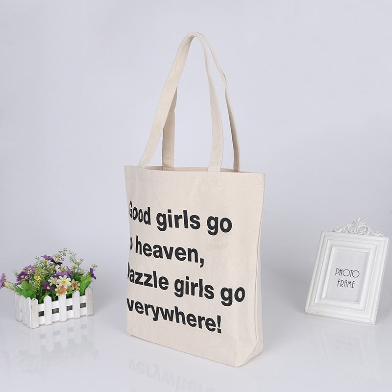 【Professional Customization】A Large Number of Creative Students' Cloth Bags  Advertising Shopping Canvas BagPrintable Logo Manufacturers Customized Various Sizes and Styles(minimum 50pcs)