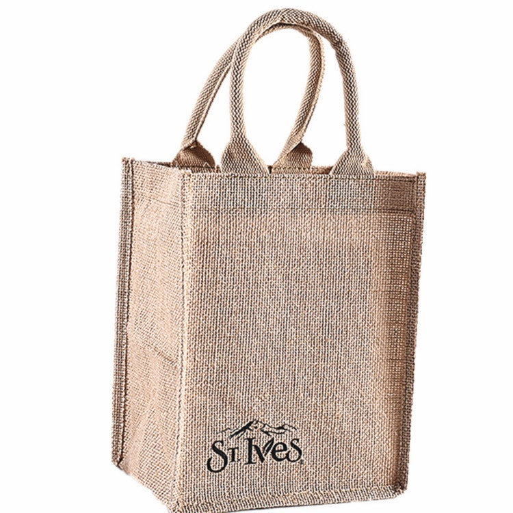 【Professional Customization】Linen Handbag Linen Wine Gift Bag Linen Shopping Bag Yellow Sack CustomPrintable Logo Manufacturers Customized Various Sizes and Styles(minimum 50pcs)