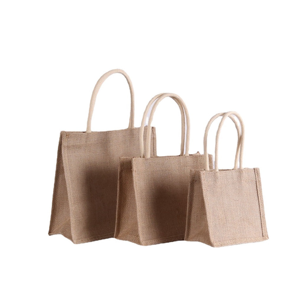 【Professional Customization】Jute Simple Collection Bag Without Printing The Same Linen Hand-held Shopping Bag A6A4B5  Wholesale Printable Logo Manufacturers Customized Various Sizes and Styles(minimum 50pcs)