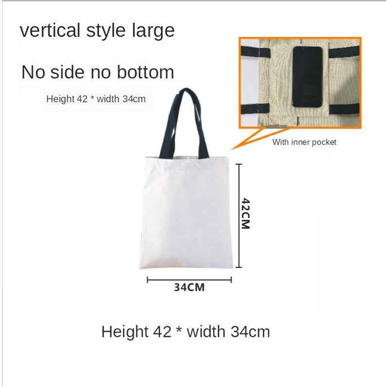 【Professional Customization】Environmental Protection Canvas Bag Student Handbag Tutorial Cotton Bag Training Advertising Shopping Bags Printable Logo Manufacturers Customized Various Sizes and Styles(minimum 50pcs)