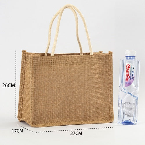 【Professional Customization】Jute Bag Linen Portable Shopping Bag Literature and Art RETRO Lunch Box Small Cloth Bag Printable Logo Manufacturers Customized Various Sizes and Styles(minimum 50pcs)