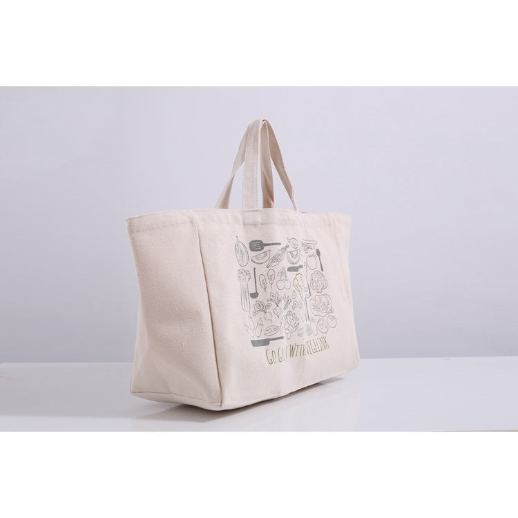 【Professional Customization】Canvas Bag Custom Printed Logo Bundle Pocket Environmental Portable Shopping Bag Advertising Bag Cotton Backpack BagPrintable Logo Manufacturers Customized Various Sizes and Styles(minimum 50pcs)