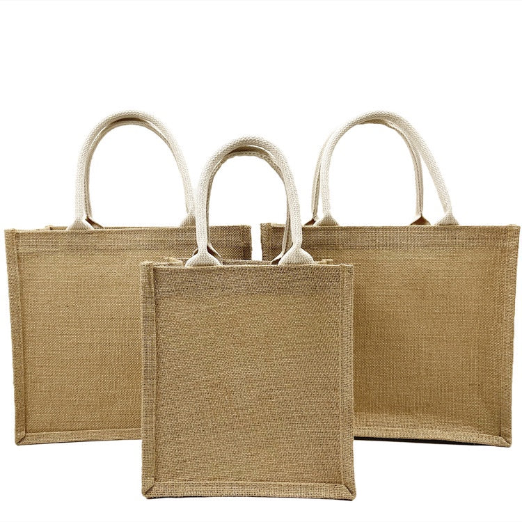 【Professional Customization】Bags Vintage Sacks Good Hand-painted Literary Logo Custom-made Non-printed Jute Sacks DiyPrintable Logo Manufacturers Customized Various Sizes and Styles(minimum 50pcs)