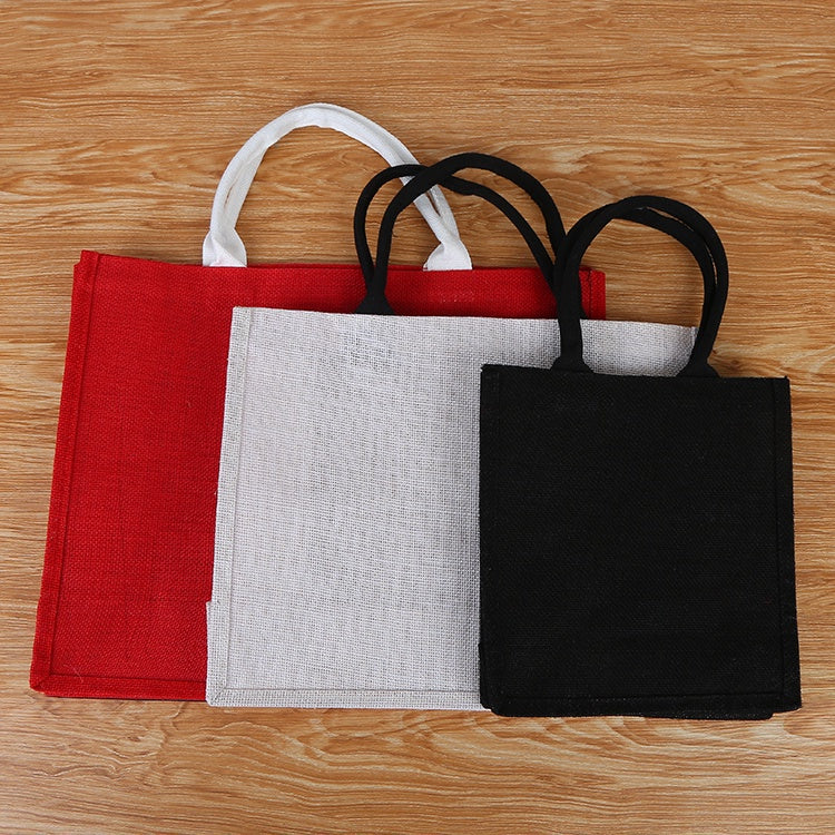 【Professional Customization】Cotton And Linen Environmental Protection Shopping Hand Bag Thick Durable Literary Canvas Practical Bag Linen Bag Printable Logo Manufacturers Customized Various Sizes and Styles(minimum 50pcs)