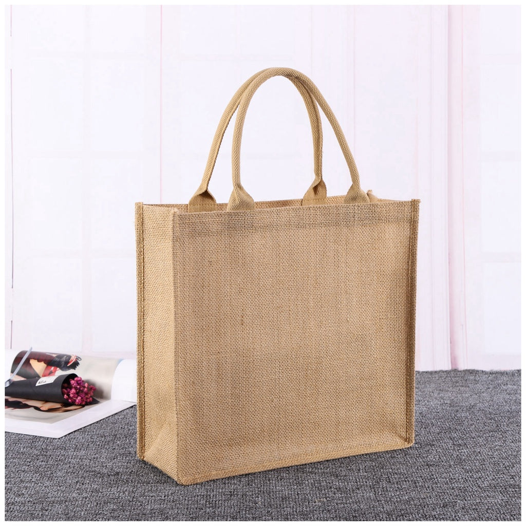 【Professional Customization】Linen Bag Jute Bag Linen Bag Linen Bag Linen Shopping Bag Hand Bag Gift Bag Printable Logo Manufacturers Customized Various Sizes and Styles(minimum 50pcs)