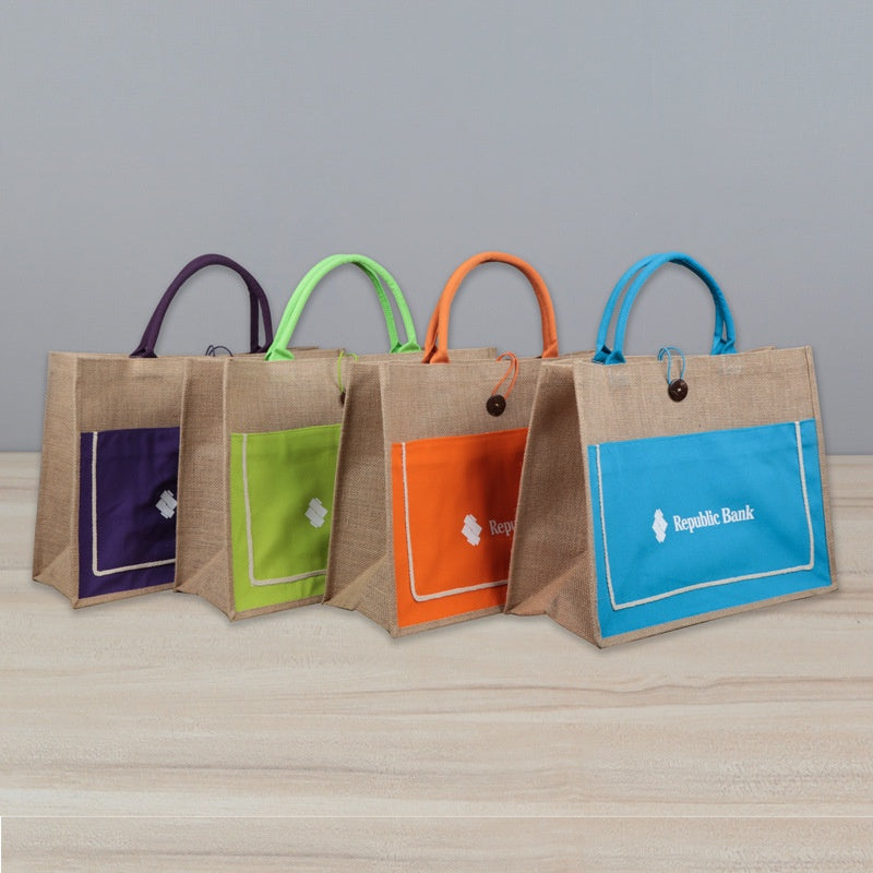 【Professional Customization】Hemp Gift Bags Custom Retro Advertising Mobile Shopping Bags Wholesale Printable Logo Manufacturers Customized Various Sizes and Styles(minimum 50pcs)