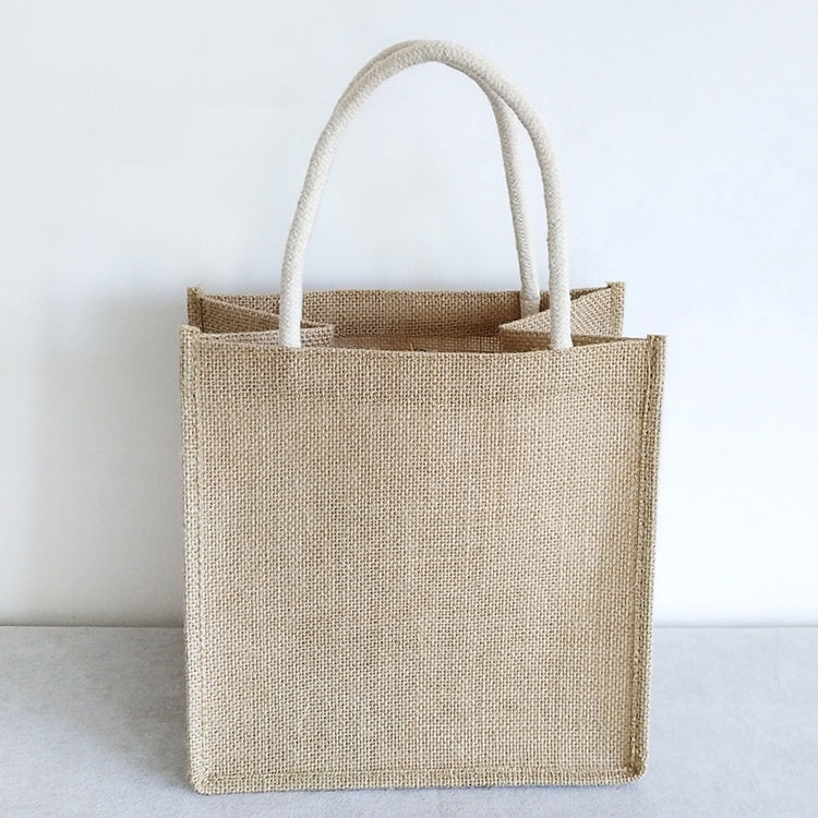 【Professional Customization】Jute Bag Linen Gift Bag Handbag Making Korean Version of Simple Rice Bag Handbag Girl's Small Fresh Linen Bag Printable Logo Manufacturers Customized Various Sizes and Styles(minimum 50pcs)