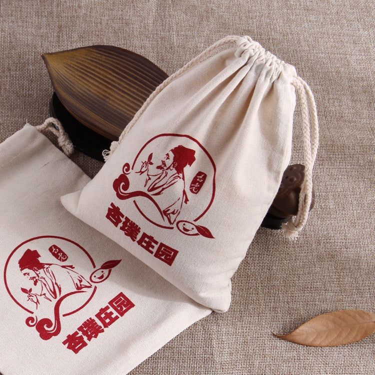 【Professional Customization】Canvas Drawstring Bundle Wine Bag Round Bottom 5 Kg 10 Kg Rice Bag Tea BagPrintable Logo Manufacturers Customized Various Sizes and Styles(minimum 50pcs)