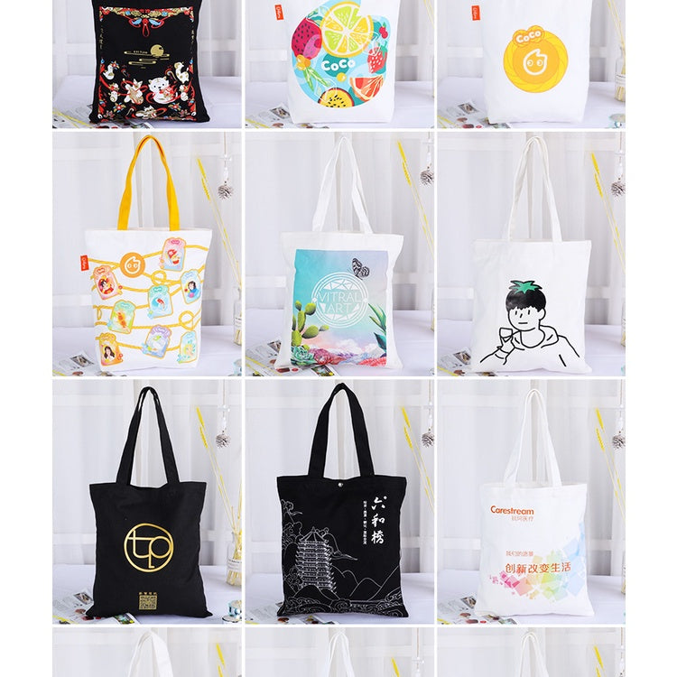 【Professional Customization】Canvas Bag Canvas Bag Custom Made Cotton Bag Cultural And Creative Advertising Bag Environmental Protection Bag Urgent Printable Logo Manufacturers Customized Various Sizes and Styles(minimum 50pcs)