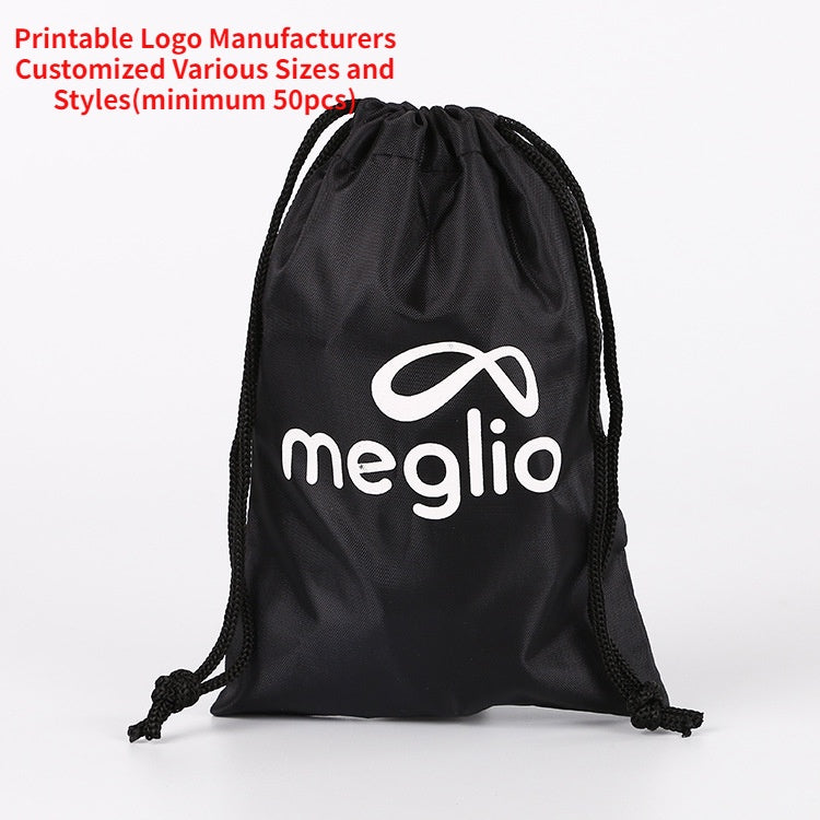 【Professional Customization】Develop Polyester Cloth Drawstring Bag Advertising Drawstring Bag Custom Logo Bundle PocketPrintable Logo Manufacturers Customized Various Sizes and Styles(minimum 50pcs)