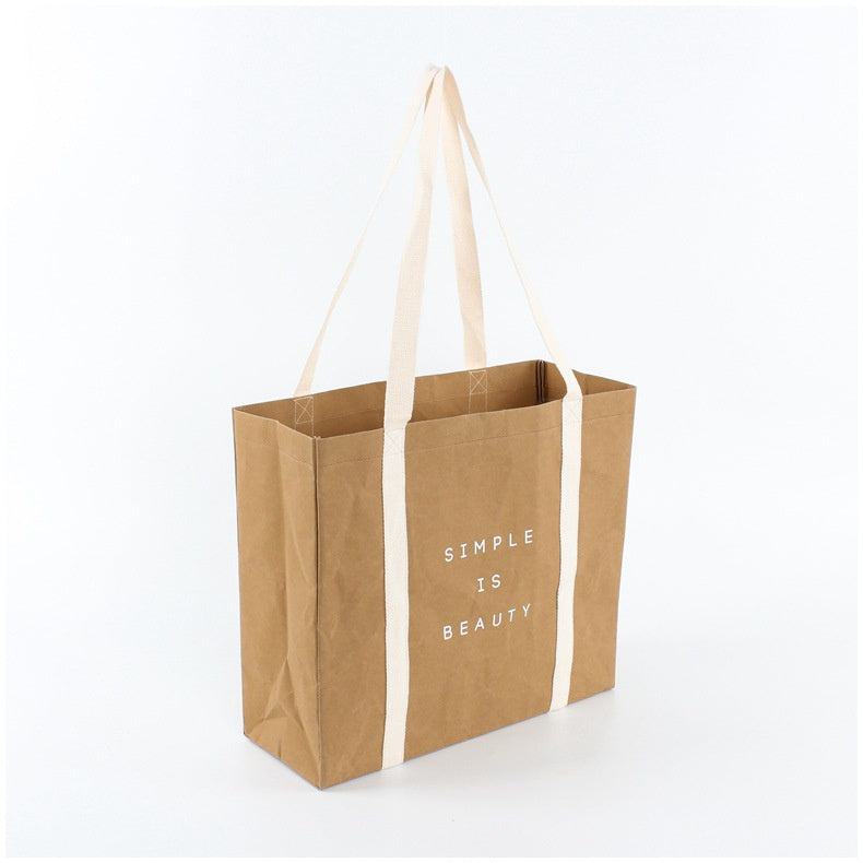 【Professional Customization】New American Washable Kraft Paper Bags Cartoon Fashion Shopping Gift BagPrintable Logo Manufacturers Customized Various Sizes and Styles(minimum 50pcs)