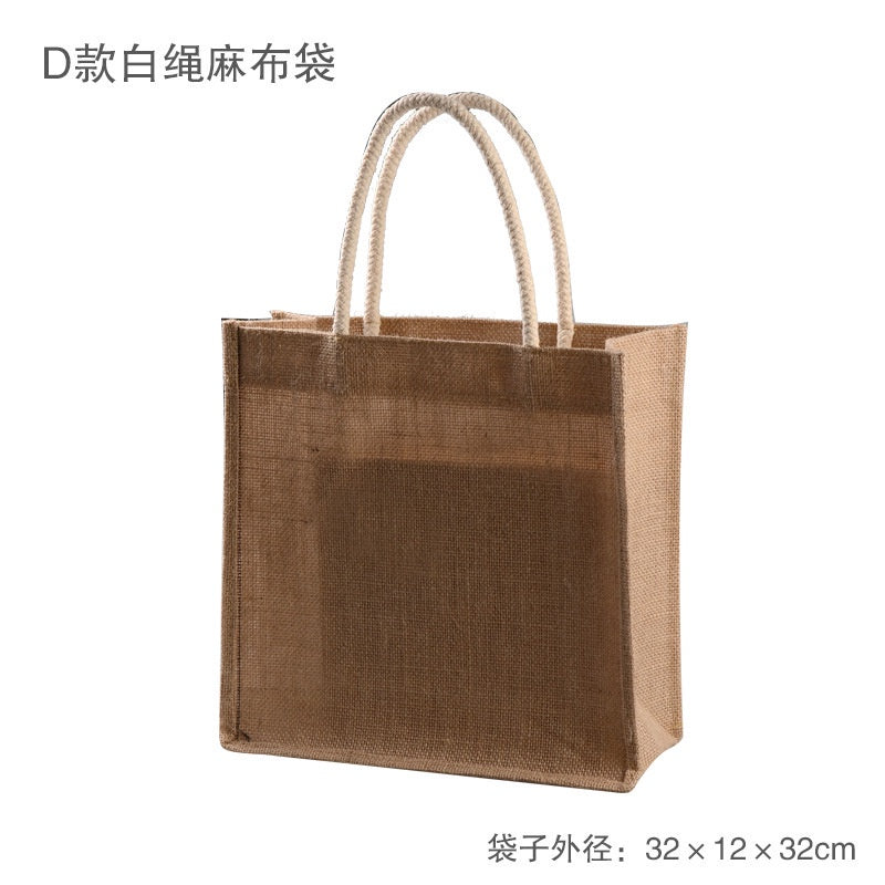 【Professional Customization】Yellow Linen Handbag Cotton And Linen Handbag Gift Box With Bag Teapot Box Bag Literary Printable Logo Manufacturers Customized Various Sizes and Styles(minimum 50pcs)