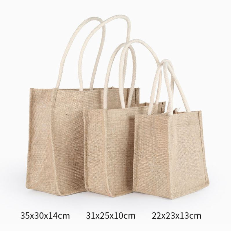 【Professional Customization】Sack Valentine's Day Good Looking Jute Gift Wind Knitting Simple Small Gift Sack Canvas Bag Korean Printable Logo Manufacturers Customized Various Sizes and Styles(minimum 50pcs)