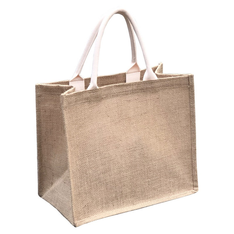 【Professional Customization】Jute Linen Portable Gift Bags Shopping Environmental Protection Bags Small Fresh Linen Bags Printable Logo Manufacturers Customized Various Sizes and Styles(minimum 50pcs)