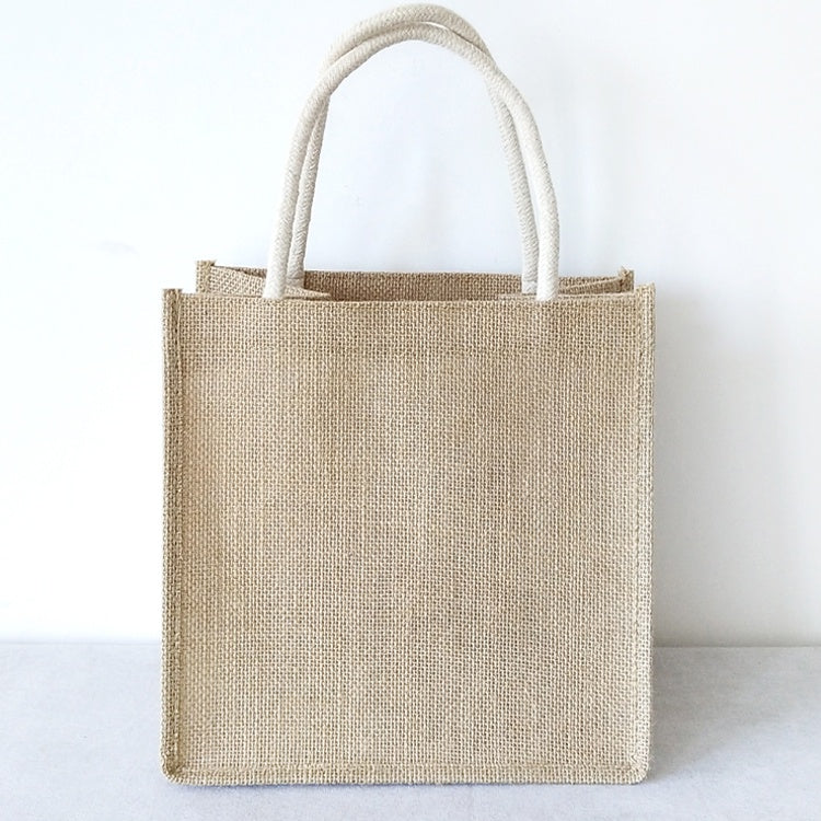 【Professional Customization】Jute Bag Linen Gift Bag Handbag Making Korean Version of Simple Rice Bag Handbag Girl's Small Fresh Linen Bag Printable Logo Manufacturers Customized Various Sizes and Styles(minimum 50pcs)