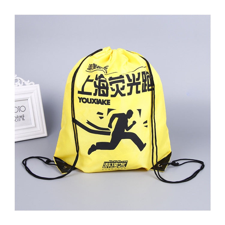 【Professional Customization】Supply Polyester Cloth Bundle Pocket Custom-made Logo Color Printed Rope Collection Bag Sports Pull Rope Backpack BagPrintable Logo Manufacturers Customized Various Sizes and Styles(minimum 50pcs)