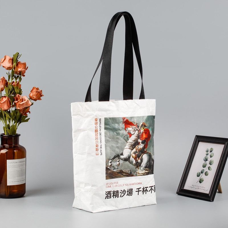 【Professional Customization】DuPont Paper Bags Custom-made Wash DuPont Paper Hand-held Waterproof Tear-resistant Kraff Paper Bags Printable Logo Manufacturers Customized Various Sizes and Styles(minimum 50pcs)