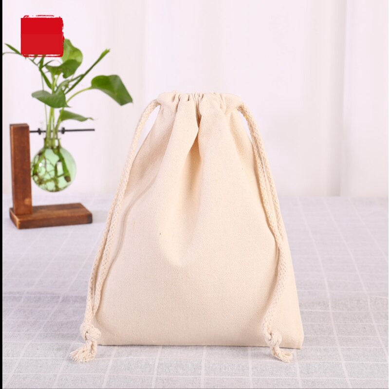 【Professional Customization】Canvas Bag Storage Bag Bundle Pocket Rice Bag Cotton Bag Printable Logo Manufacturers Customized Various Sizes and Styles(minimum 50pcs)