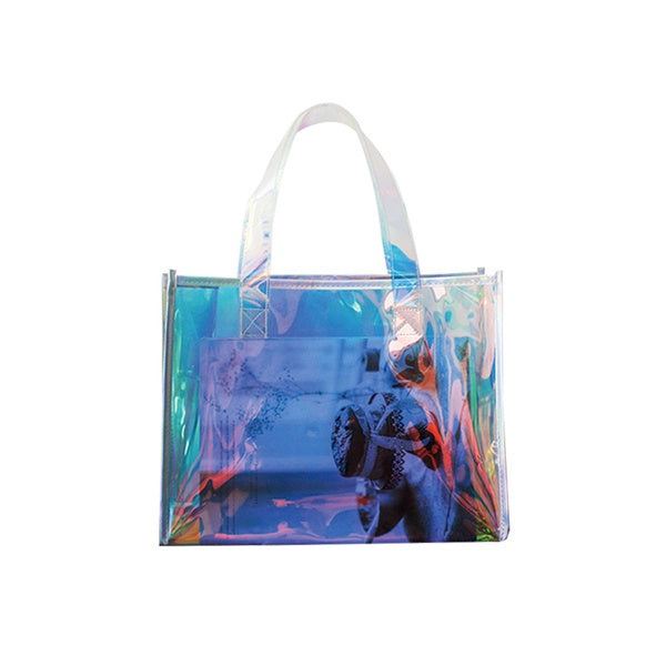 【Professional Customization】Laser Bag Transparent Jelly Bag Pvc Handbag Net Red Ins Gift Bag Plastic Bag High-end Packaging Bag Printable Logo Manufacturers Customized Various Sizes and Styles(minimum 50pcs)