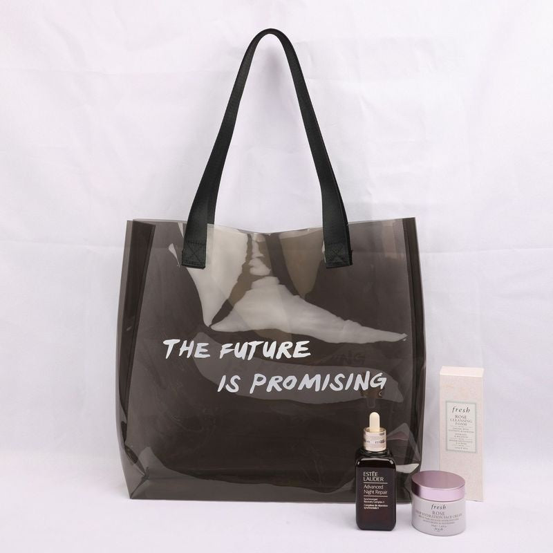 【Professional Customization】Jelly Bag Large-capacity Thick PVC Stereo Transparent Handbag Plastic Shopping Bag High-grade Slung Shoulder Printable Logo Manufacturers Customized Various Sizes and Styles(minimum 50pcs)