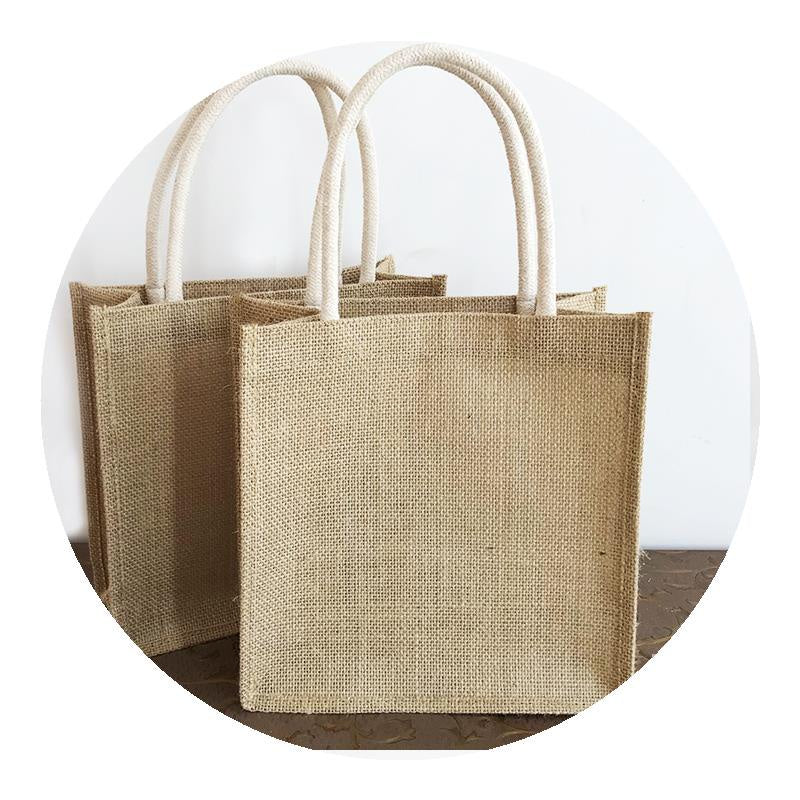 【Professional Customization】Jute Bag Small Bag Retro High Grade Linen Bag Exquisite Simple Gift Bag Gift Bag Handbag Printable Logo (minimum 50pcs) Printable Logo Manufacturers Customized Various Sizes and Styles(minimum 50pcs)