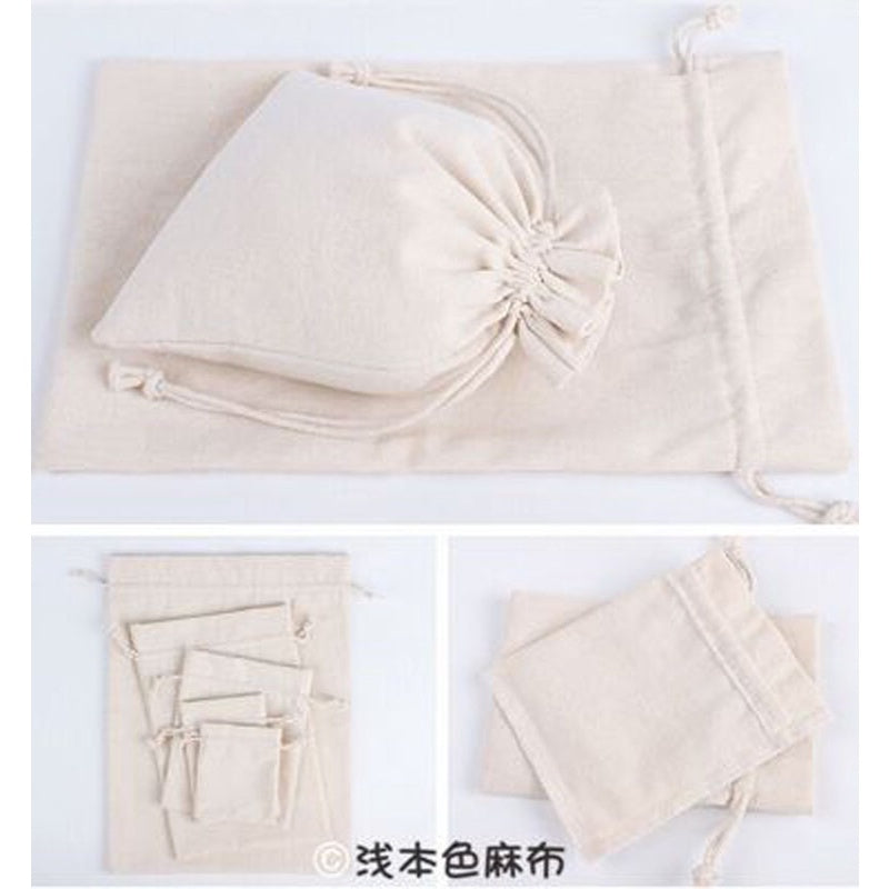 【Professional Customization】Spot  Linen Drawstring Bundle Mouth Small Bag Gift Packaging Nano Bag Wine Bag Tea BagPrintable Logo Manufacturers Customized Various Sizes and Styles(minimum 50pcs)