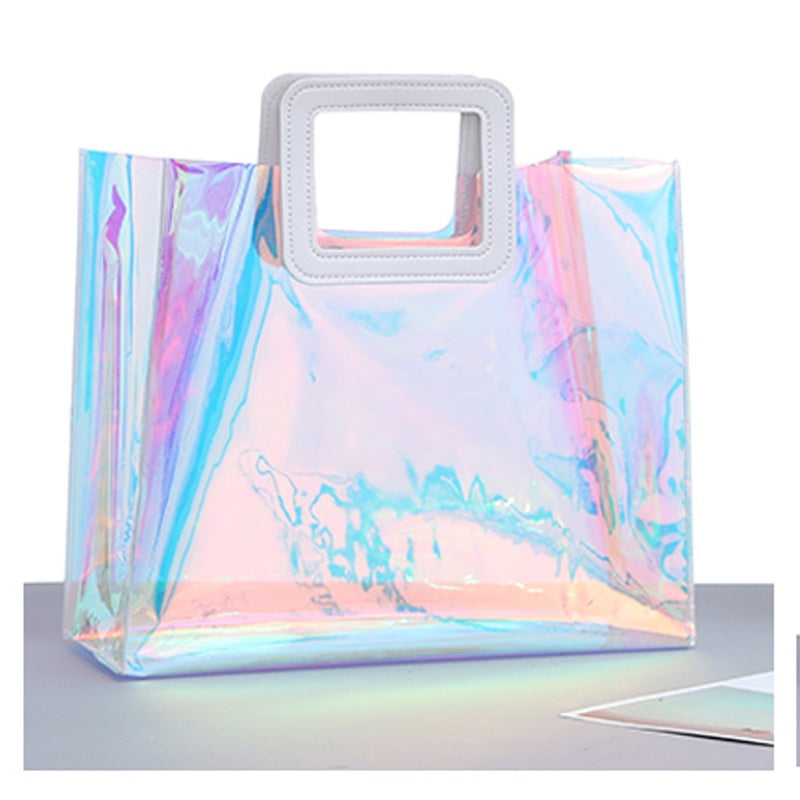 【Professional Customization】Customization Transparent Slug Shooter Bag High-end Net Red Ins Wind Shopping Bag Pvc Activity Gift Packaging Printable Logo Manufacturers Customized Various Sizes and Styles(minimum 50pcs)