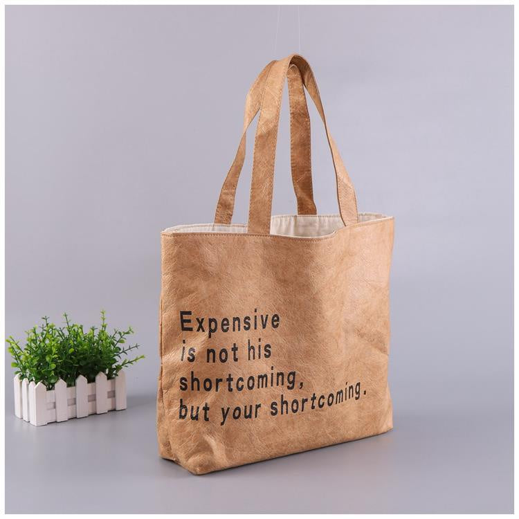 【Professional Customization】Tear Resistant Washing DuPont Paper Bag Shopping Bag Pattern Handbag Paper PackagePrintable Logo Manufacturers Customized Various Sizes and Styles(minimum 50pcs)