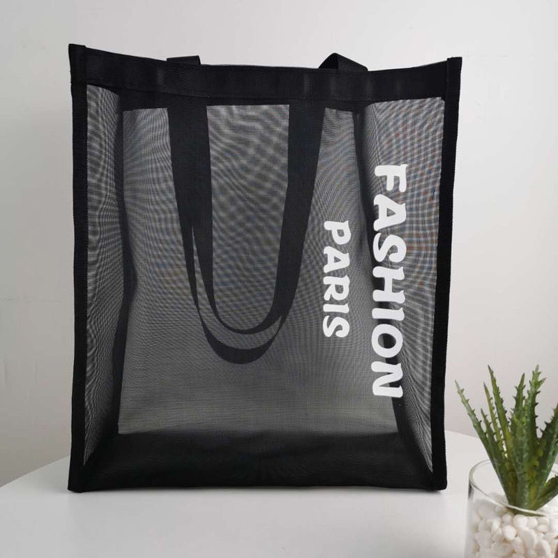 【Professional Customization】Transparent Mesh Bags Custom Nylon Mesh Custom Shopping Bags Beach Travel Custom HandbagPrintable Logo Manufacturers Customized Various Sizes and Styles(minimum 50pcs)