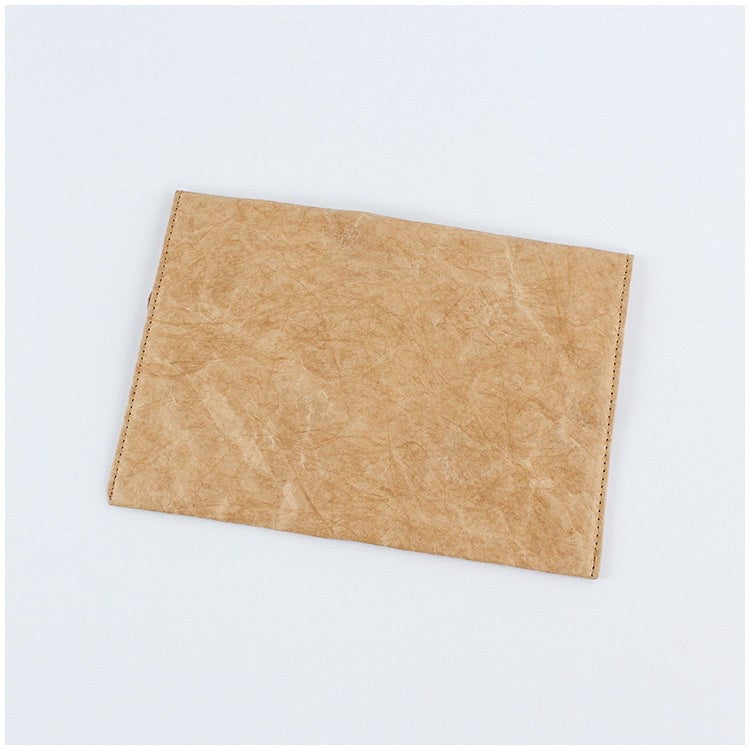 【Professional Customization】Washed Kraft Paper A4 File Bag Korean Press Button File Set Felt File Bag Creative Data Bag Official Document Set TidePrintable Logo Manufacturers Customized Various Sizes and Styles(minimum 50pcs)