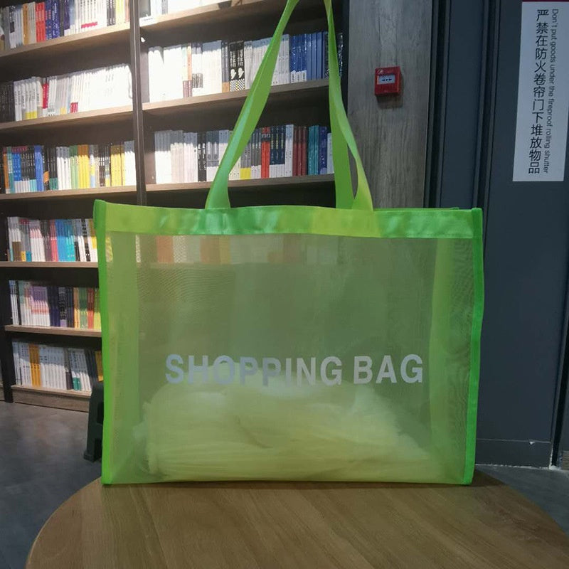 【Professional Customization】Breathable Mesh Shopping Bag Hand Nylon Mesh Cloth Bag Custom Beach Travel Bath Center To ReceivePrintable Logo Manufacturers Customized Various Sizes and Styles(minimum 50pcs)