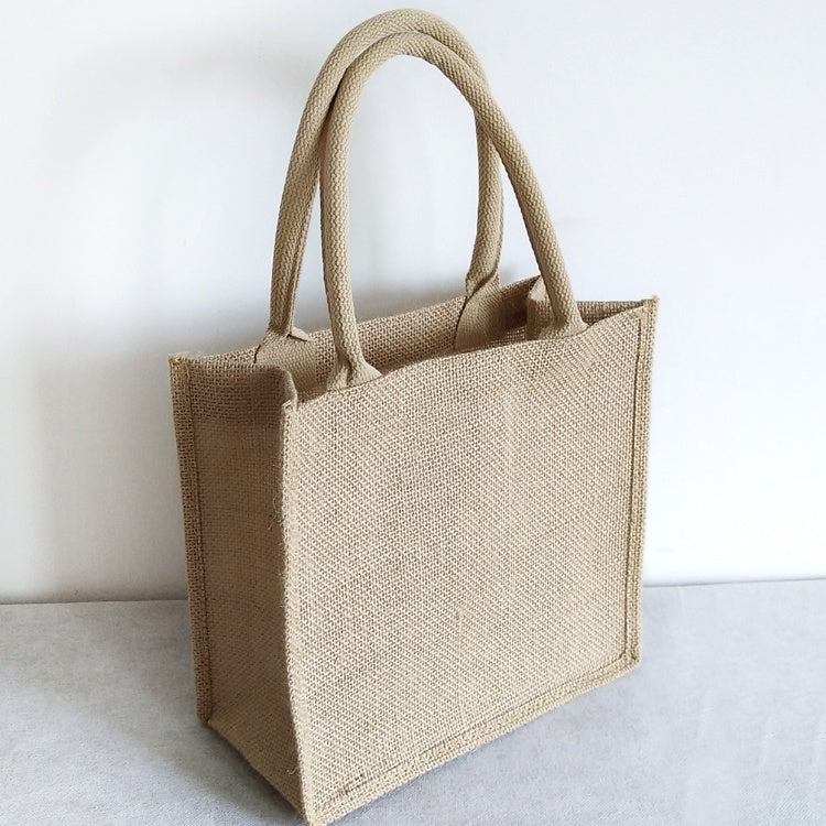 【Professional Customization】Linen Bag Jute Handbag Gift Bag Advertisement Linen Shopping Bag Hand Bag Gift Bag Printable Logo Manufacturers Customized Various Sizes and Styles(minimum 50pcs)