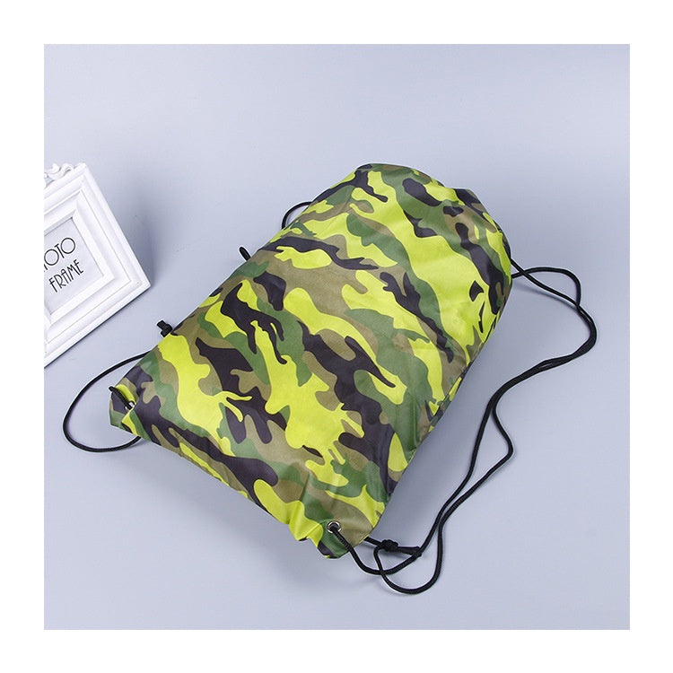 【Professional Customization】Camouflage Polyester Cloth Bag Gift Nylon Drawstring Backpack Bag Storage Bag CustomizationPrintable Logo Manufacturers Customized Various Sizes and Styles(minimum 50pcs)