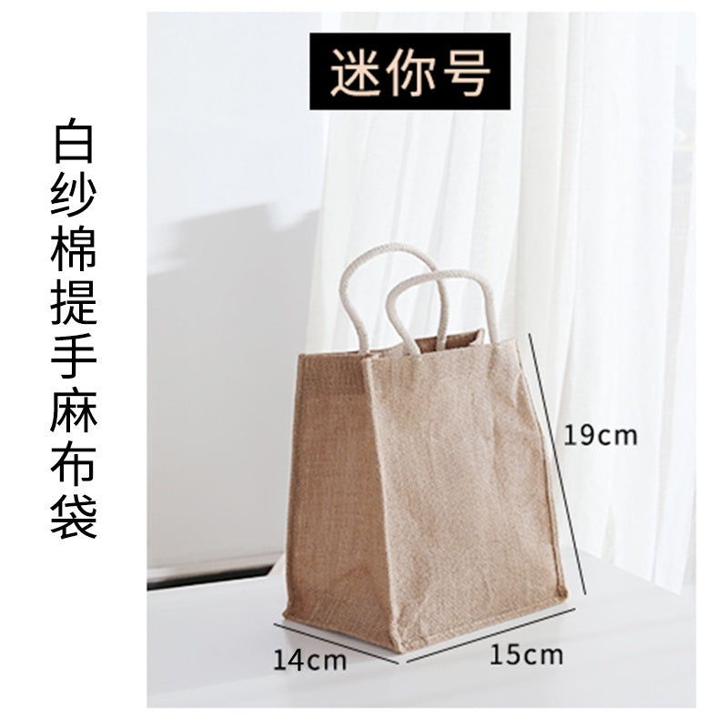 【Professional Customization】Japanese Lunch Boxes Bags Portable Linen Bags Literature And Art Lunches Handbags Women's Linen Shopping Bags DIY Printable Logo Manufacturers Customized Various Sizes and Styles(minimum 50pcs)