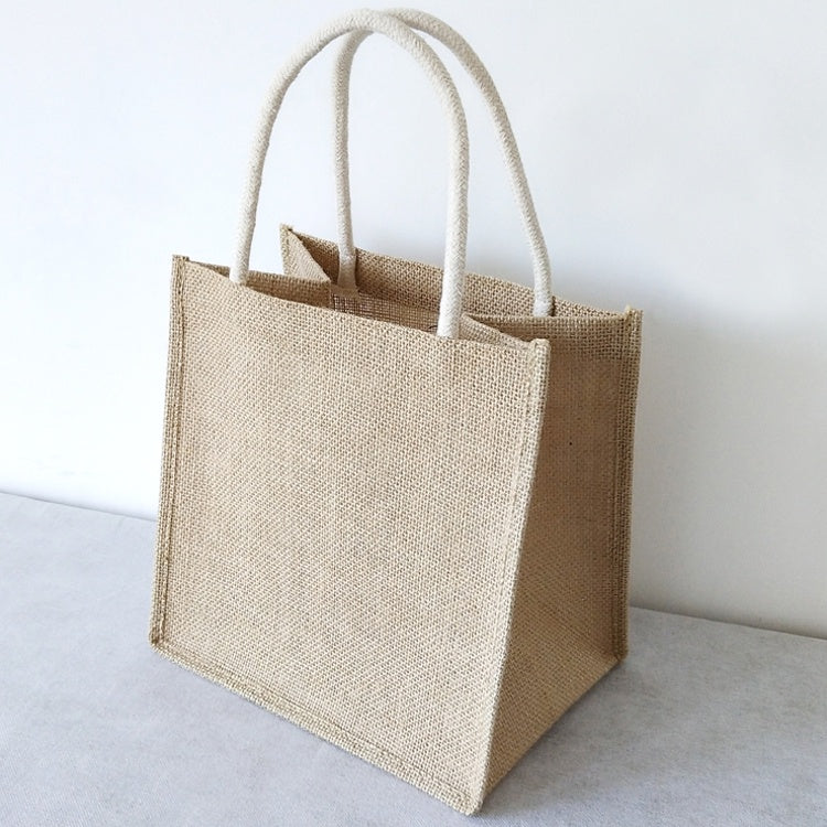 【Professional Customization】Jute Bag Linen Gift Bag Handbag Making Korean Version of Simple Rice Bag Handbag Girl's Small Fresh Linen Bag Printable Logo Manufacturers Customized Various Sizes and Styles(minimum 50pcs)