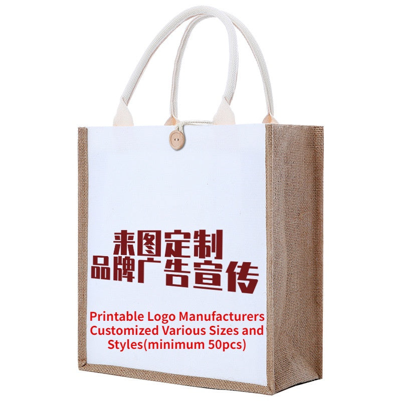 【Professional Customization】Canvas Bag Printing Shopping Canvas Bag Women's Shoulder Hand Carry Sack Handbag In StockPrintable Logo Manufacturers Customized Various Sizes and Styles(minimum 50pcs)