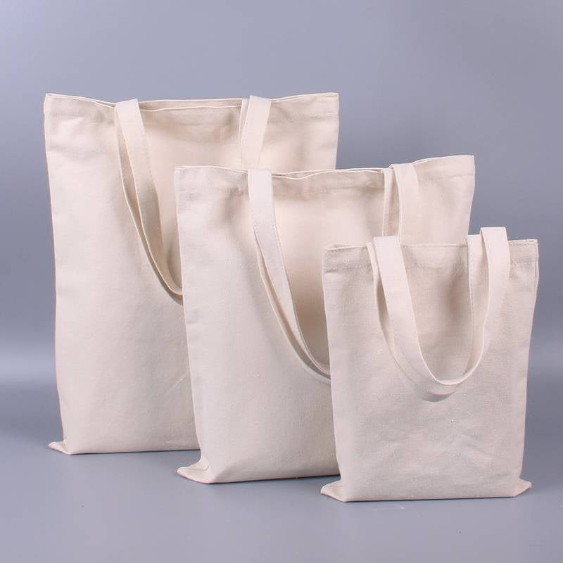 【Professional Customization】Canvas Bag Students Black Solid Color Simple One-shoulder Women's Bag Size Hand-held Cotton Environmental Protection Bag Printable Logo Manufacturers Customized Various Sizes and Styles(minimum 50pcs)