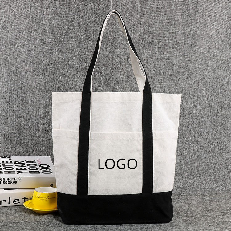 【Professional Customization】Reinforced Hand-held Canvas Bag Cotton Shopping Environmental Protection Bag Gift Packaging Bag Printable Logo Manufacturers Customized Various Sizes and Styles(minimum 50pcs)