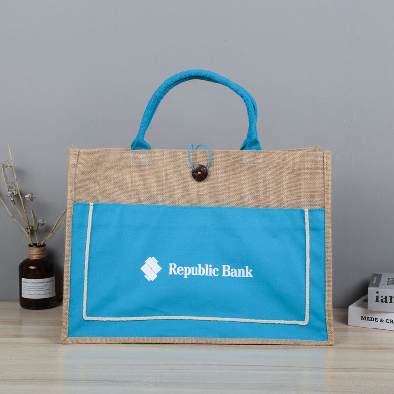 【Professional Customization】Hemp Gift Bags Custom Retro Advertising Mobile Shopping Bags Wholesale Printable Logo Manufacturers Customized Various Sizes and Styles(minimum 50pcs)