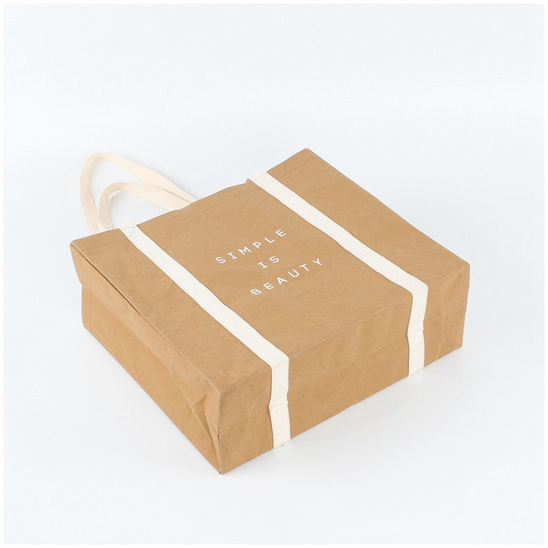 【Professional Customization】New American Washable Kraft Paper Bags Cartoon Fashion Shopping Gift BagPrintable Logo Manufacturers Customized Various Sizes and Styles(minimum 50pcs)