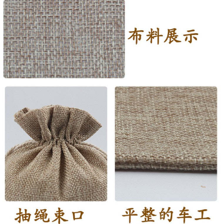 【Professional Customization】Jewelry Bag Storage Bag Bundle Pocket Drawstring Brocade Bag Stationery Linen Bag Tea Cup Leaf Potato Antique Bag Printable Logo Manufacturers Customized Various Sizes and Styles(minimum 50pcs)