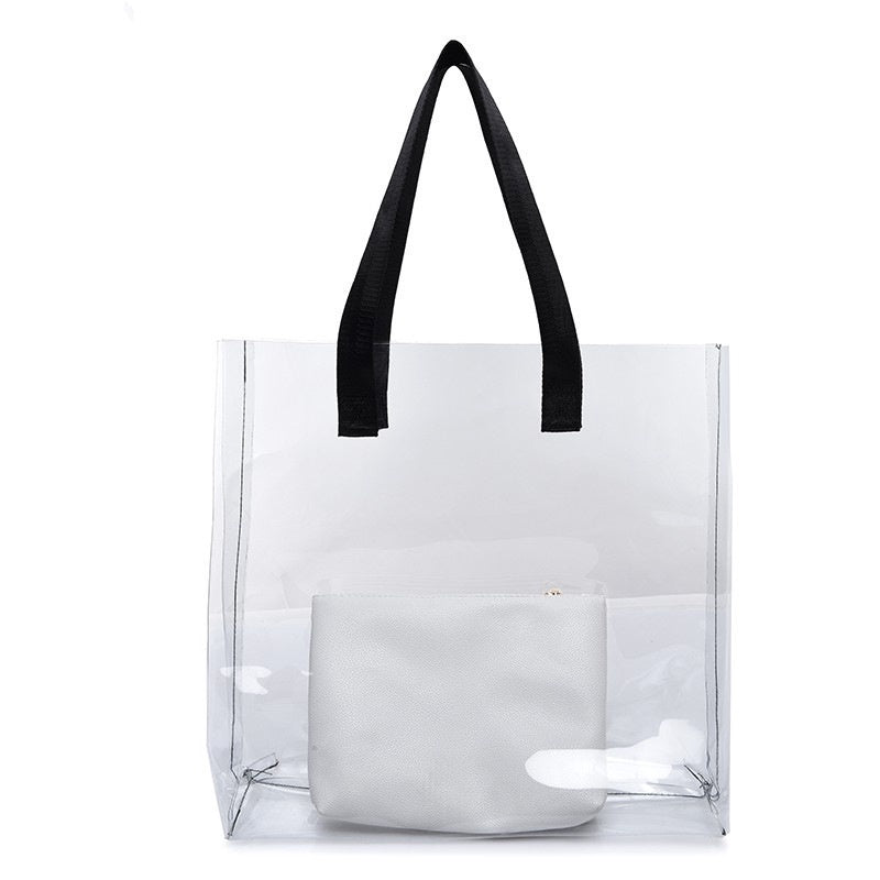 【Professional Customization】Pvc Transparent Colorful Bag Plastic Waterproof Gift Magic Pvc Handbag Color Handbag Printable Logo Manufacturers Customized Various Sizes and Styles(minimum 50pcs)