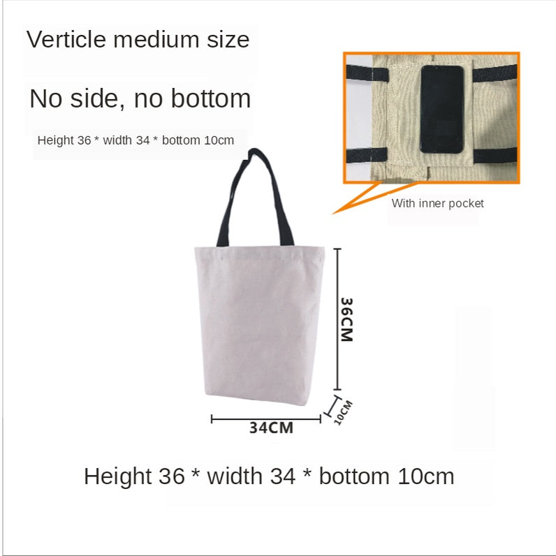 【Professional Customization】Environmental protection canvas bag student handbag tutorial cotton bag training advertising shopping bags Printable Logo Manufacturers Customized Various Sizes and Styles(minimum 50pcs)