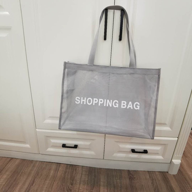 【Professional Customization】Supermarket Breathable Mesh Shopping Bag Hand Nylon Mesh Bag Beach Travel Bath Center Fitness Collection Women's BagPrintable Logo Manufacturers Customized Various Sizes and Styles(minimum 50pcs)