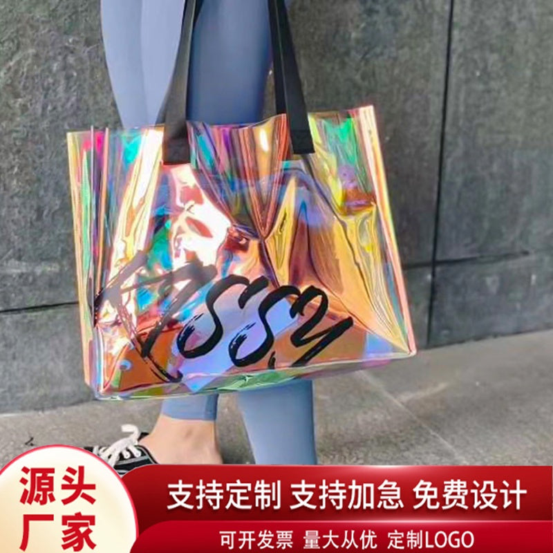 【Professional Customization】Customization Transparent Slug Shooter Bag High-end Net Red Ins Wind Shopping Bag Pvc Activity Gift Packaging Printable Logo Manufacturers Customized Various Sizes and Styles(minimum 50pcs)