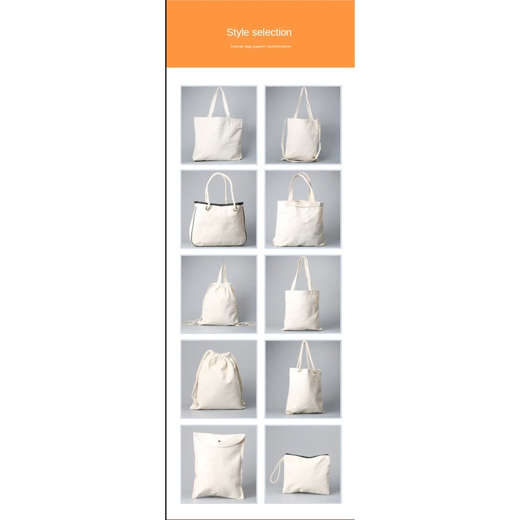 【Professional Customization】Canvas Bag Shopping Handbag Made To Order Female College Students Environmental Protection Oblique Span Single Shoulder Printable Logo Manufacturers Customized Various Sizes and Styles(minimum 50pcs)