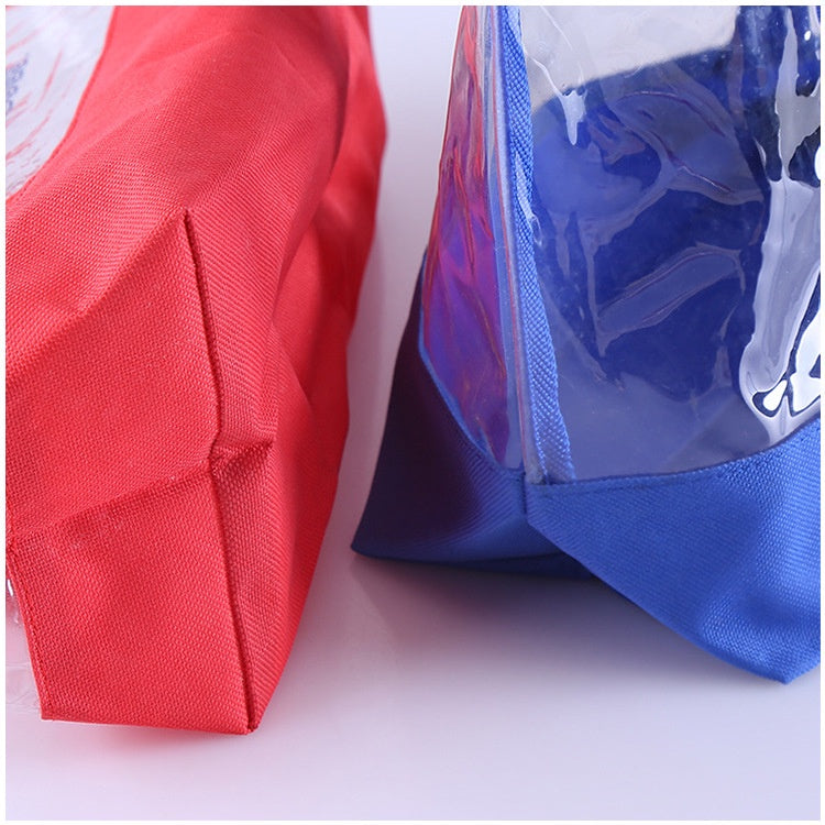 【Professional Customization】Manufacturer Customized Transparent PVC Handbag Single Shoulder Portable Shopping Bag Free Design of Gift Packaging BagPrintable Logo Manufacturers Customized Various Sizes and Styles(minimum 50pcs)