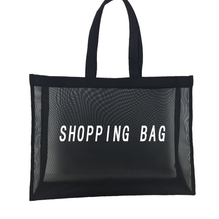 【Professional Customization】Custom-made Casual Beach Bag Mesh One-shoulder Shopping Bag Bath Bag Fashion Mesh One-shoulder BagPrintable Logo Manufacturers Customized Various Sizes and Styles(minimum 50pcs)