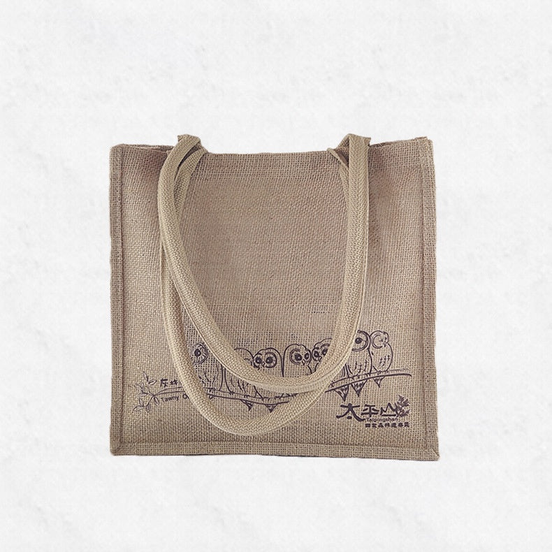 【Professional Customization】Jute Bag Custom Manufacturer New Year Gift Jute Bag Plastic Bag Shopping Portable Jute Bag Wholesale(minimum 50pcs)