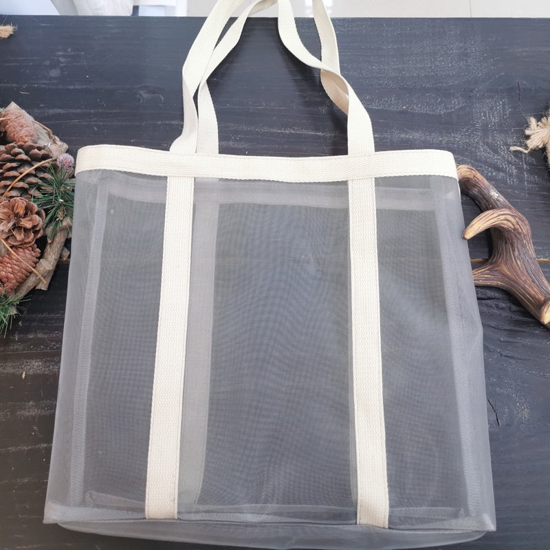 【Professional Customization】Custom Shopping Bag Nylon Mesh Bag Clothing Store Eco-friendly Bag Can Print Logo Spot Beach Bag CustomizationPrintable Logo Manufacturers Customized Various Sizes and Styles(minimum 50pcs)